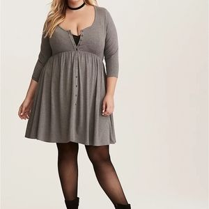 Torrid Gray Button Down Dress